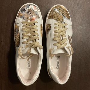 Johnny Was Embroidered Dragon Sneaker